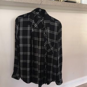 Rails Hunter Shirt in Black Sterling, like new